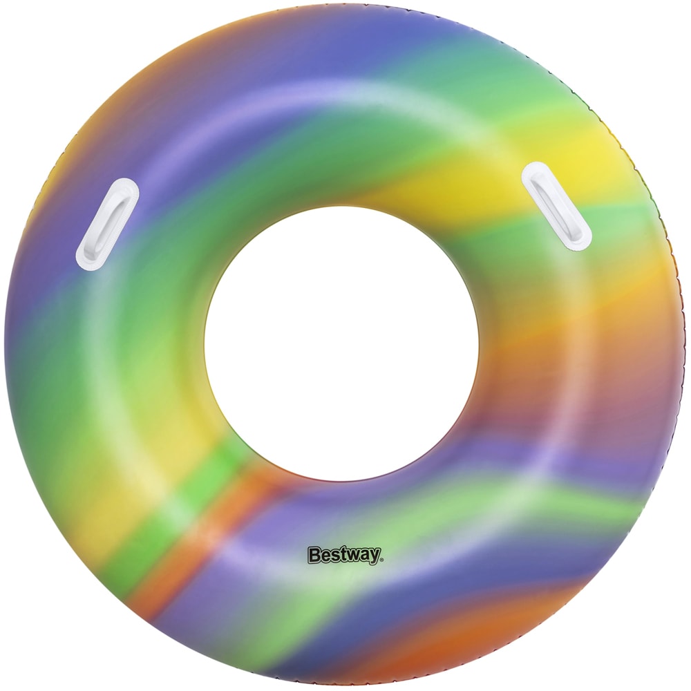 Colac de inot gonflabil cu manere BESTWAY, 119 cm, 12 ani+, capacitate maxima 100 kg, multicolor