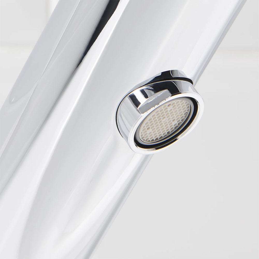 Baterie lavoar GOODHOME Nyasa, metal, argintiu