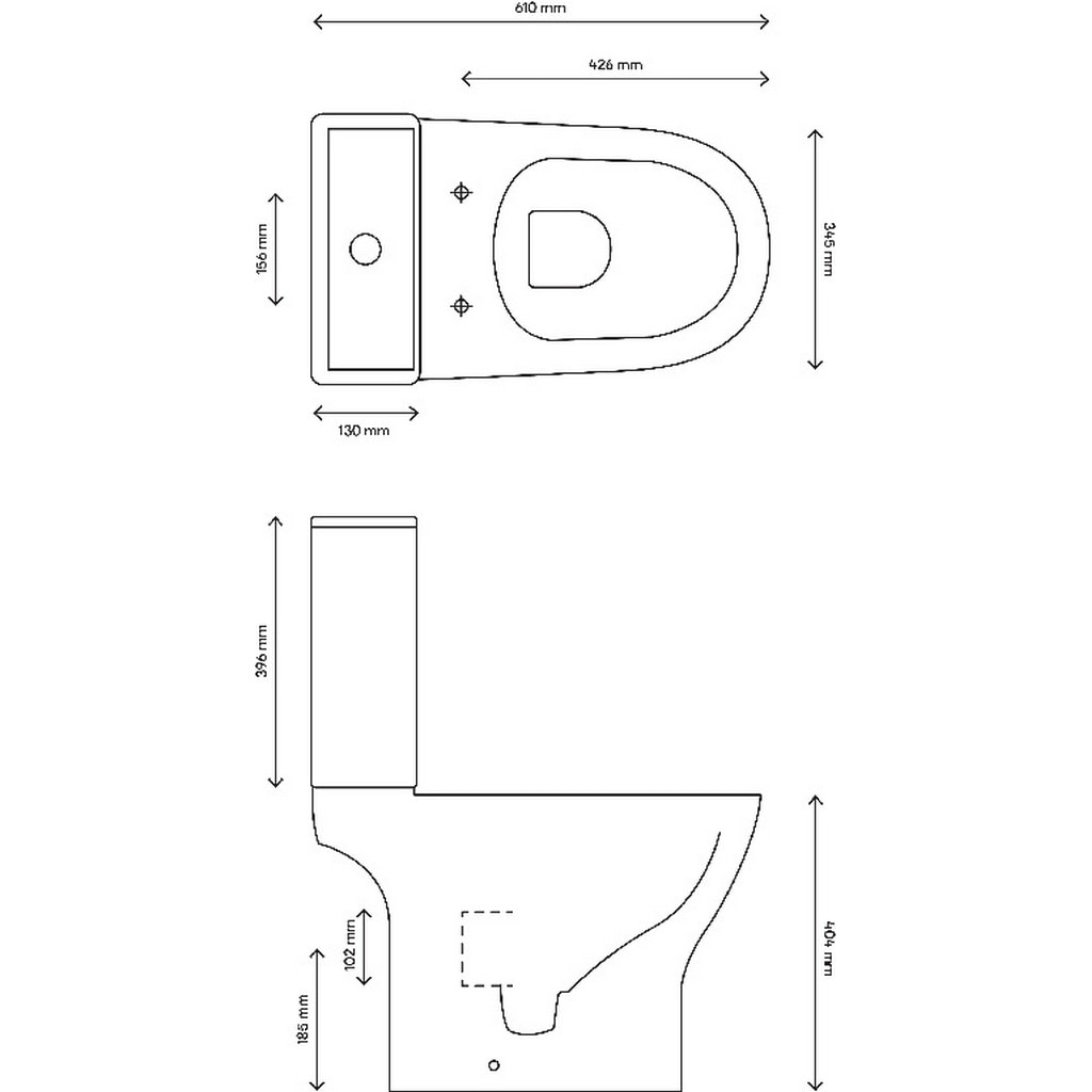 Set vas WC GOODHOME Valois, portelan, 34.5 x 61 x 80 cm, rezervor 3/6 l, capac SoftClose, alb