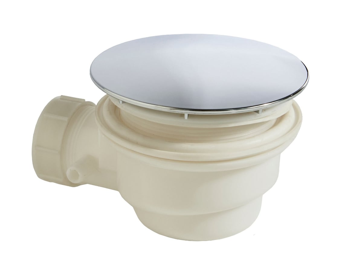 Cadita dus Cooke & Lewis Lagan, semirotunda, ABS si acril, 90 x 90 x 15 cm, alb