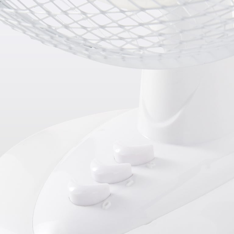 Ventilator de birou, 2 trepte viteza, D 23 cm, 30W, alb