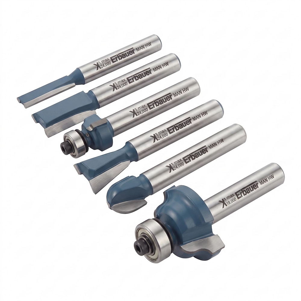 Set 6 freze ERBAUER, 8 mm