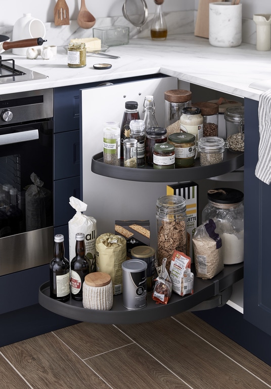 Sistem depozitare colt dreapta GOODHOME Jolly Pebre, 80 cm, antracit
