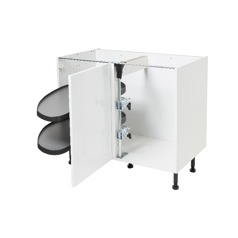 Sistem depozitare colt stanga GOODHOME Jolly Pebre, 100 cm, antracit