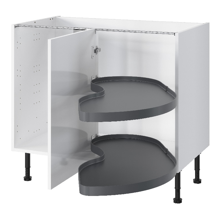 Sistem depozitare colt dreapta GOODHOME Jolly Pebre, 100 cm, antracit