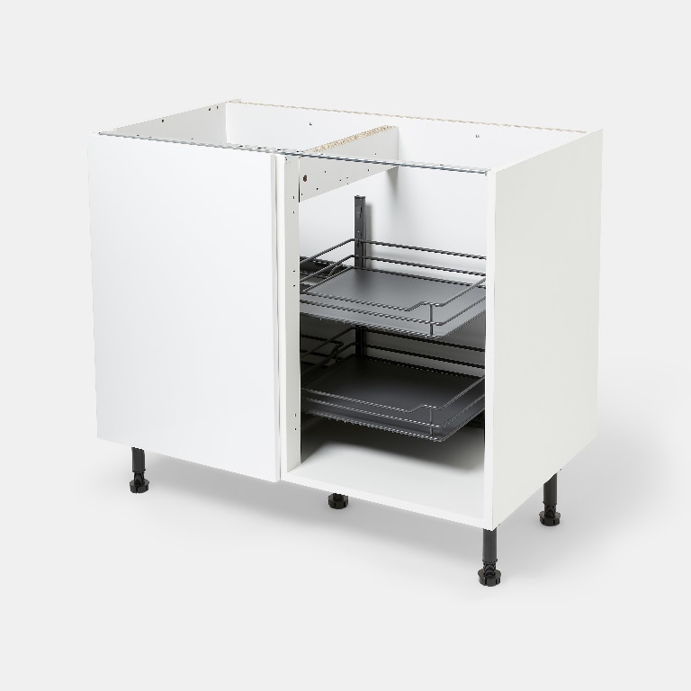 Sistem depozitare colt stanga GOODHOME Jolly Pebre, 100 cm, antracit