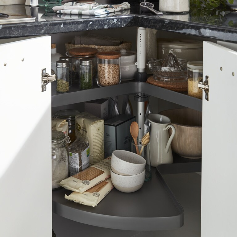 Sistem depozitare colt GOODHOME Jolly Pebre, 93 cm, antracit