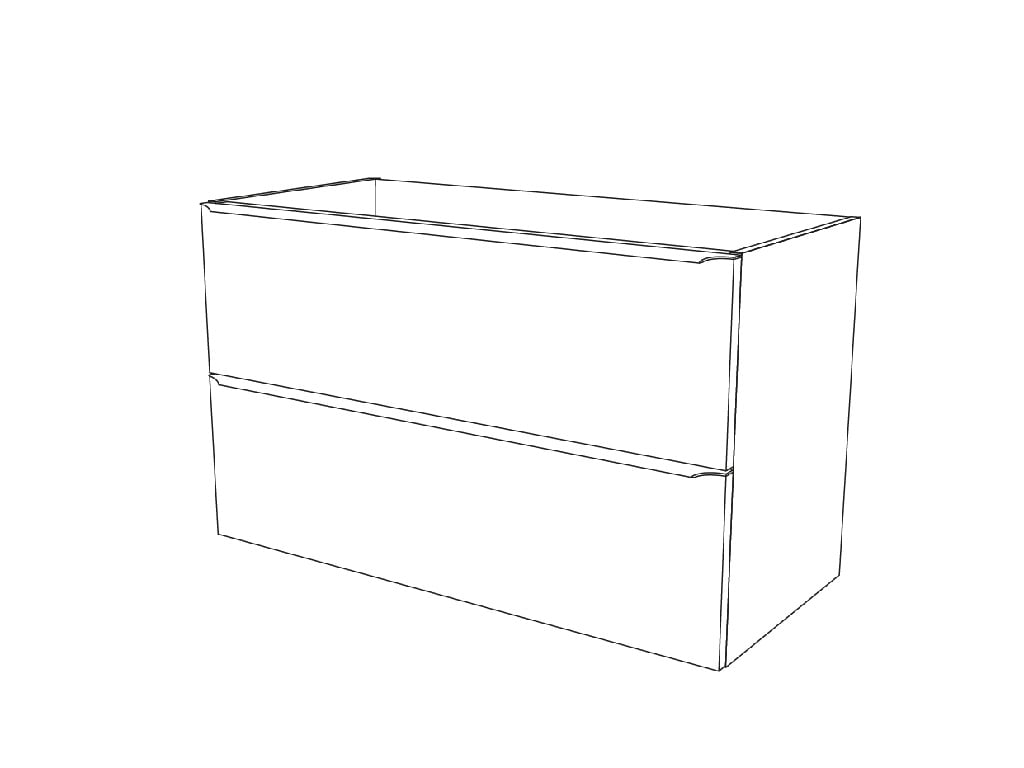 Baza dulap suspendat, model stejar, 100 x 60 x 45 cm - Imandra