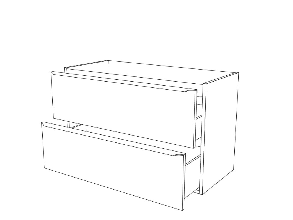Baza dulap suspendat, model stejar, 100 x 60 x 45 cm - Imandra