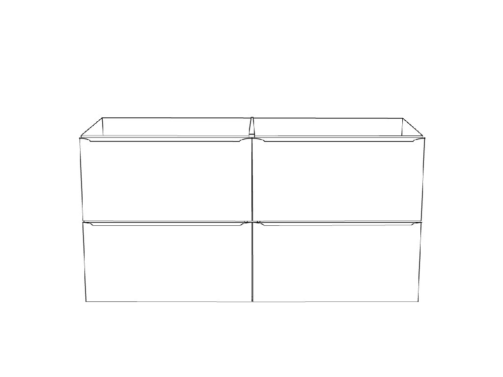 Baza supendata, stejar, 120 x 60 x 45 cm - Imandra