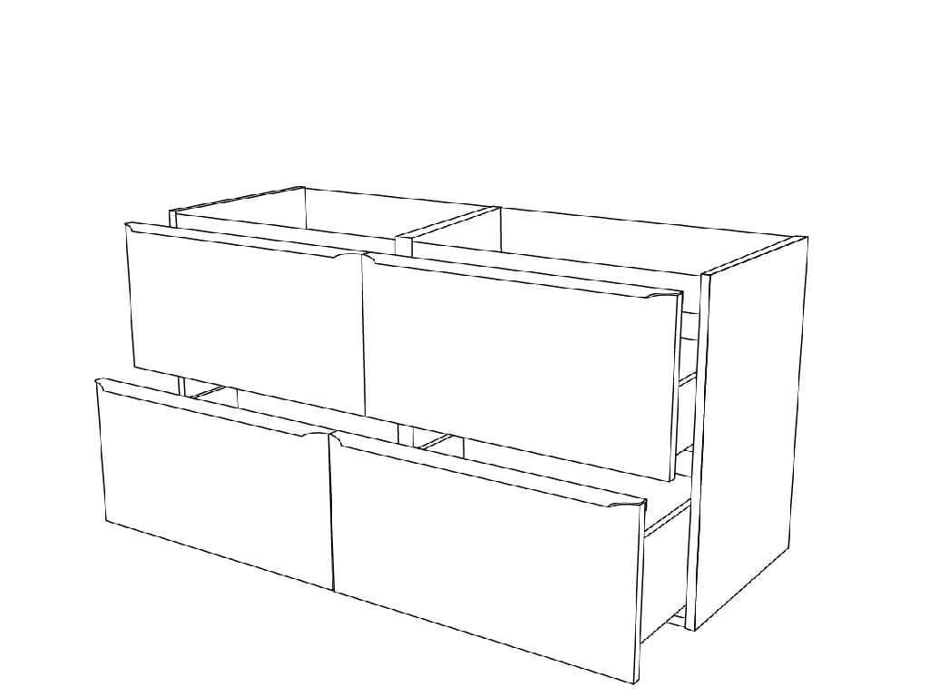 Baza supendata, stejar, 120 x 60 x 45 cm - Imandra