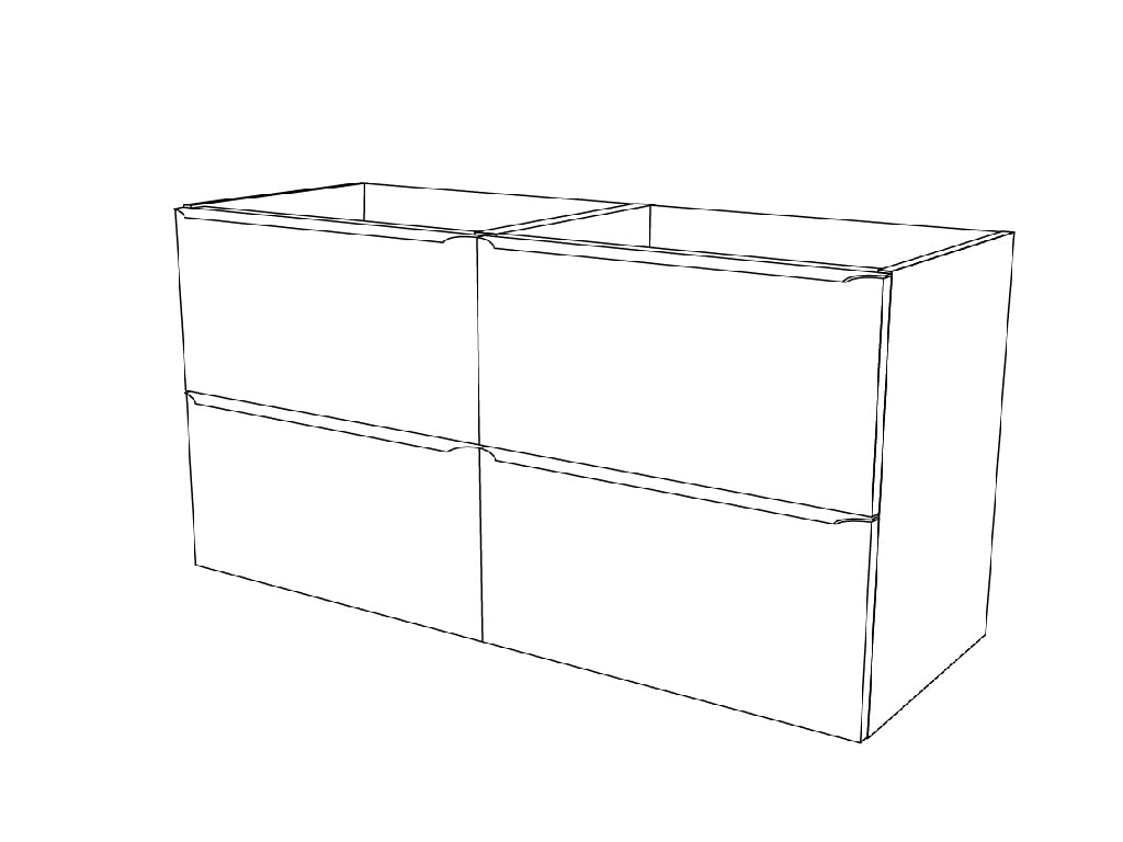 Baza supendata, stejar, 120 x 60 x 45 cm - Imandra