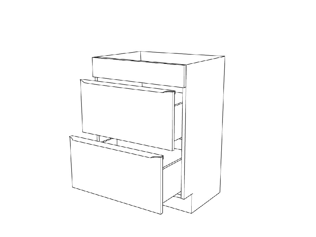Baza lavoar, maro, 60 x 82 x 45 cm  GoodHome Imandra