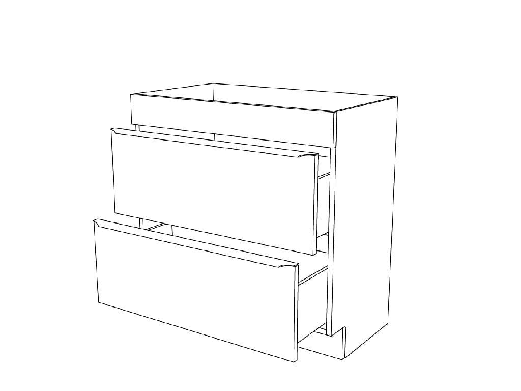 Baza lavoar, maro, 80 x 82 x 45 cm  GoodHome Imandra