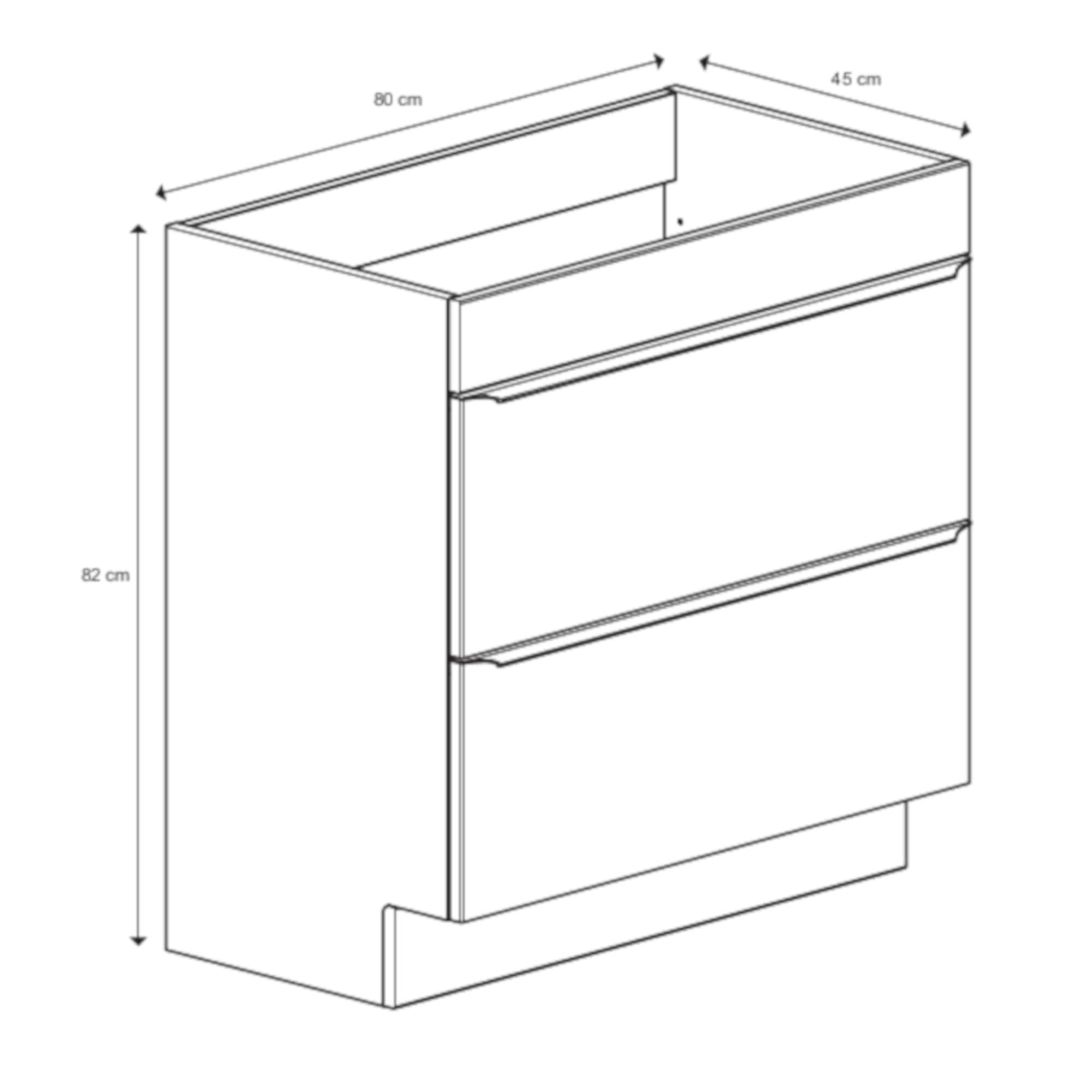 Baza lavoar, maro, 80 x 82 x 45 cm  GoodHome Imandra