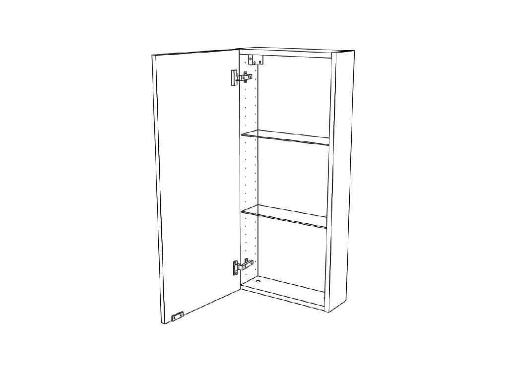 Dulap baie suspendat, maro, 90 x 40 x 15 cm GoodHome Imandra