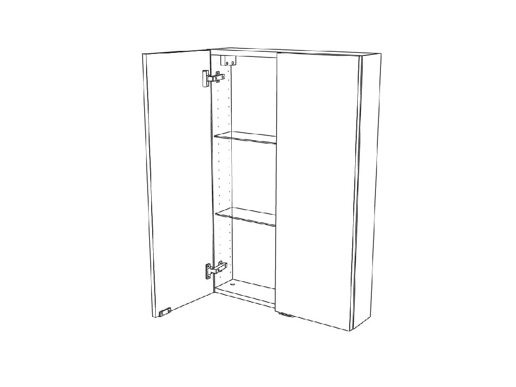 Dulap baie suspendat, maro, 90 x 60 x 15 cm GoodHome Imandra