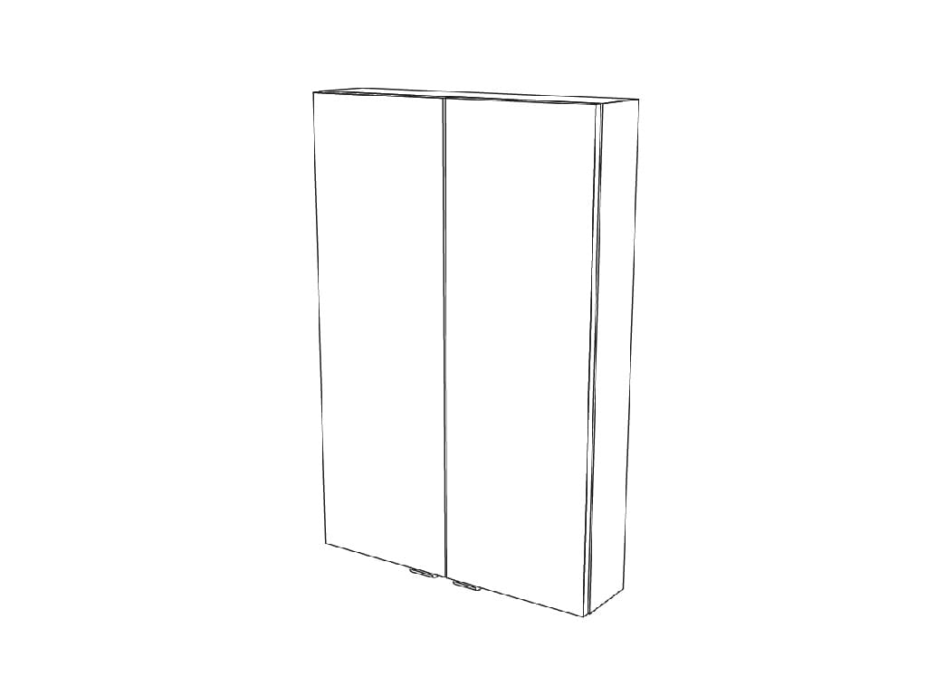 Dulap baie suspendat, maro, 90 x 60 x 15 cm GoodHome Imandra