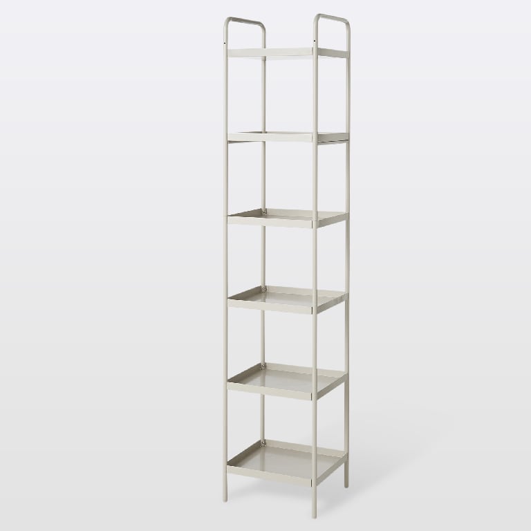 Coloana baie GOODHOME Saranda, 6 rafturi, 40 x 36 x 190 cm, gri