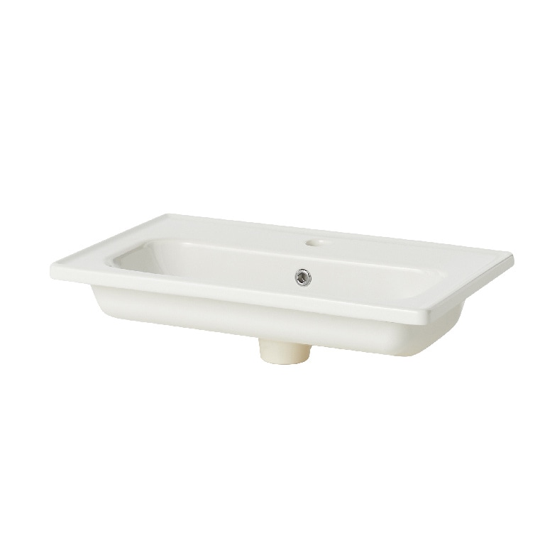 Lavoar baie GOODHOME Towan, ceramica, 61.2 x 37.1 cm, alb lucios