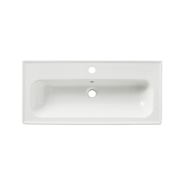 Lavoar baie GOODHOME Towan, ceramica, 61.2 x 37.1 cm, alb lucios
