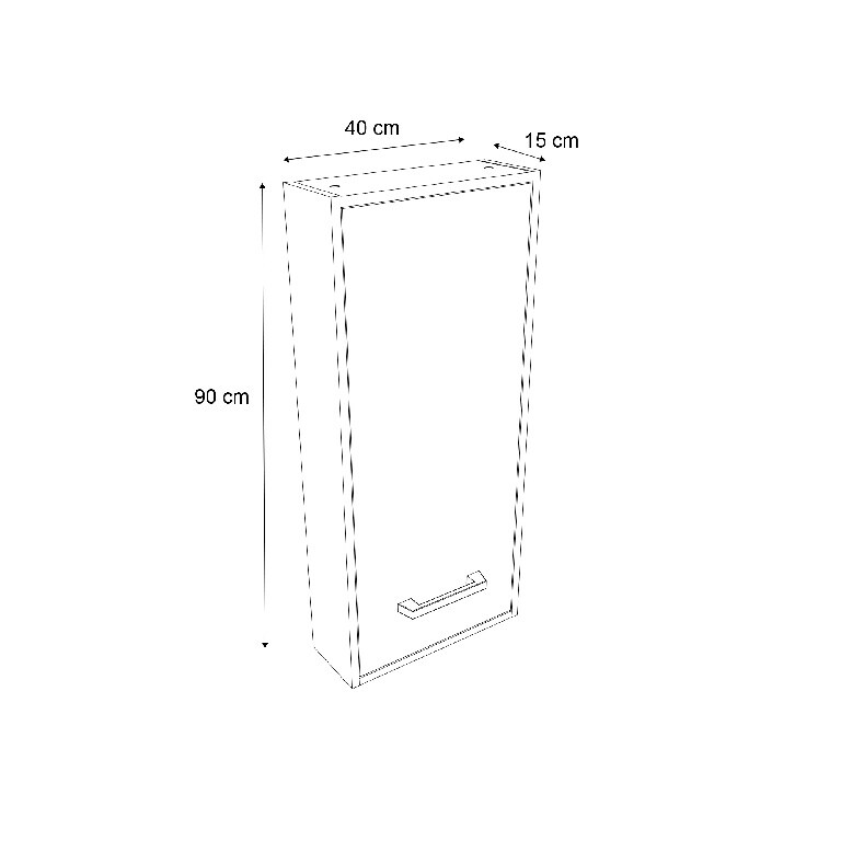 Dulap baie de perete, alb, 40 x 90 x 15 cm  Cooke & Lewis