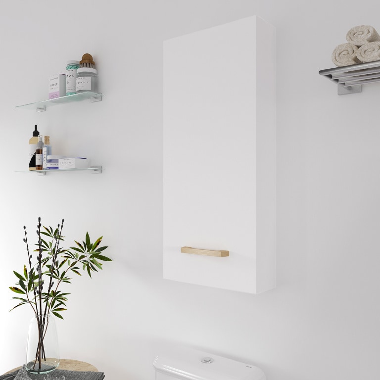 Dulap baie de perete, alb, 40 x 90 x 15 cm  Cooke & Lewis