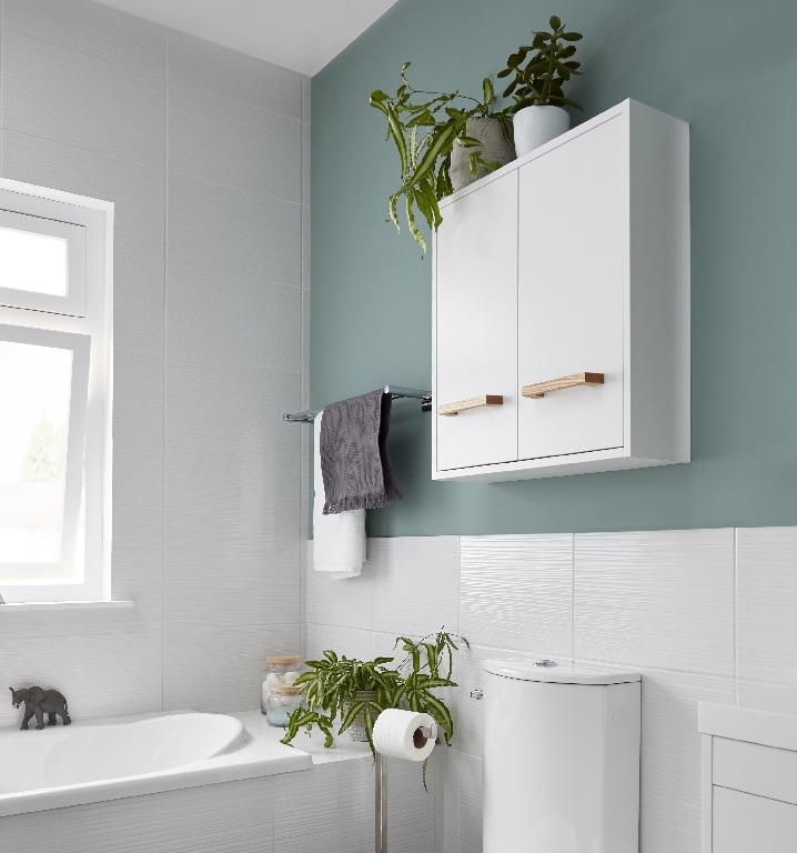 Dulap baie de perete, alb, 60 x 60 x 15 cm  GoodHome Ladoga