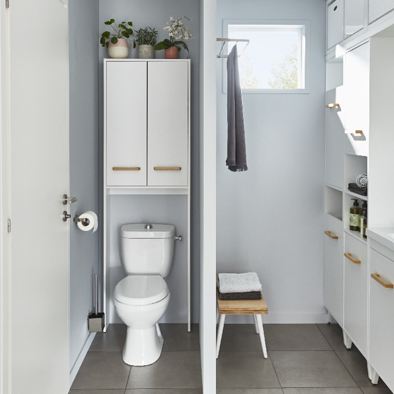 Dulap baie de perete, alb, 60 x 190 x 15 cm  Cooke & Lewis