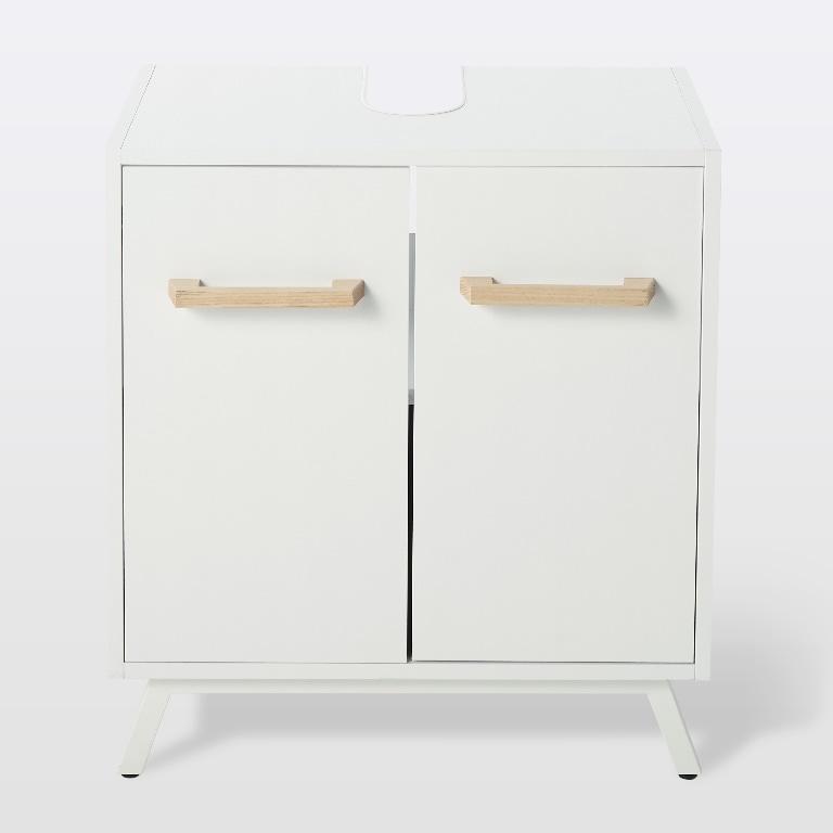 Dulap de baie pentru lavoar cu picioare, alb, 60 x 65 x 36 cm  Cooke & Lewis