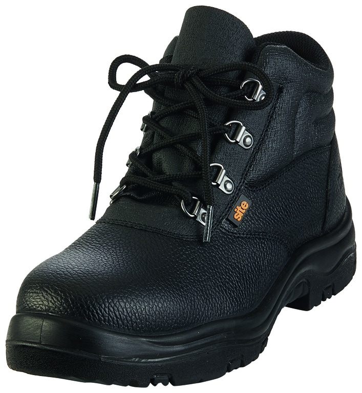 Bocanci protectie SITE, S1P, piele, barbati, marimea 47, negru