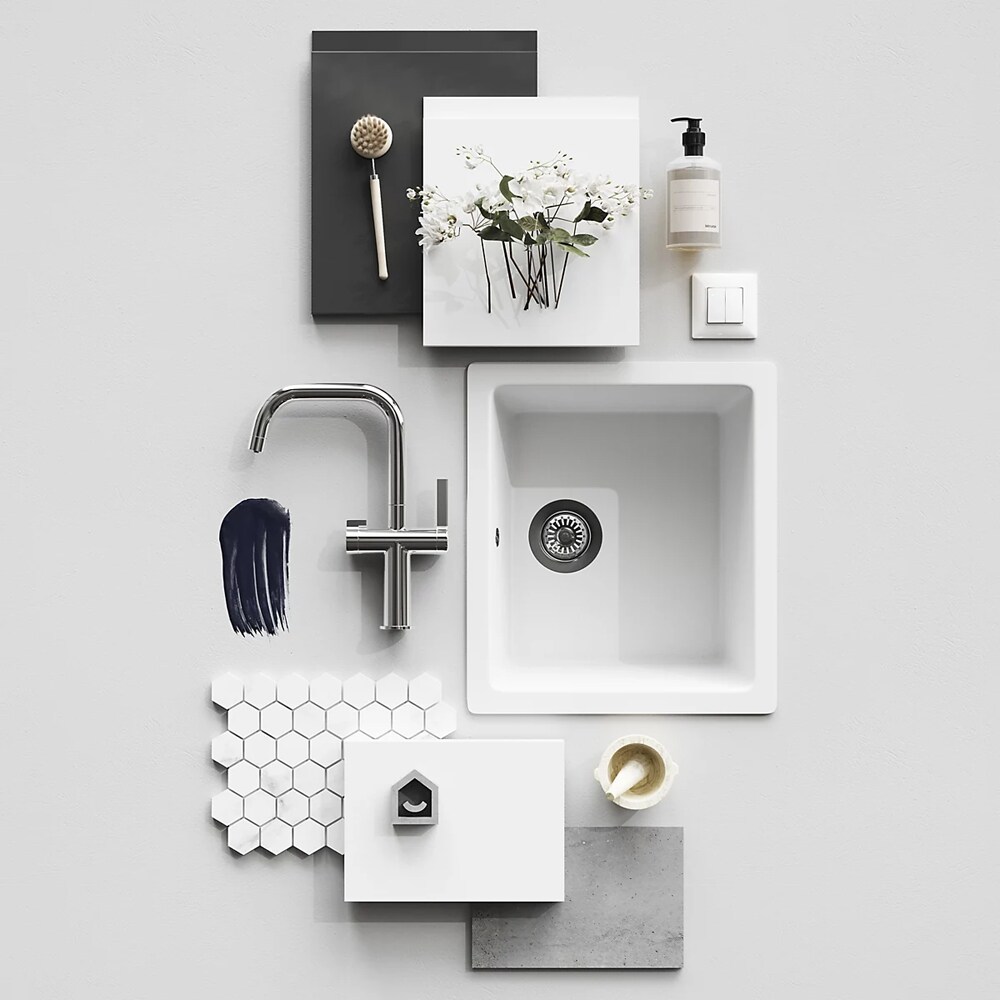 Element colt bucatarie GOODHOME Garcinia, 60 x 71.5 cm, alb lucios