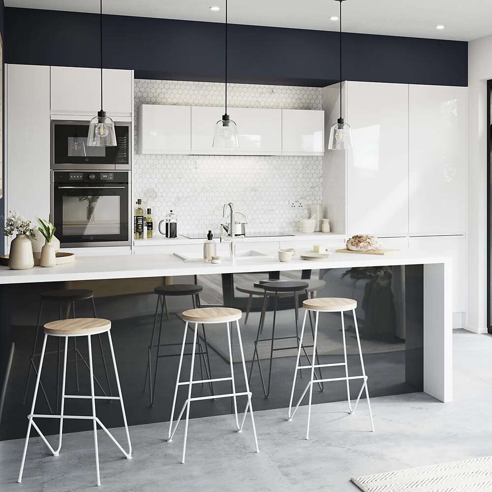 Element colt bucatarie GOODHOME Garcinia, 60 x 71.5 cm, alb lucios