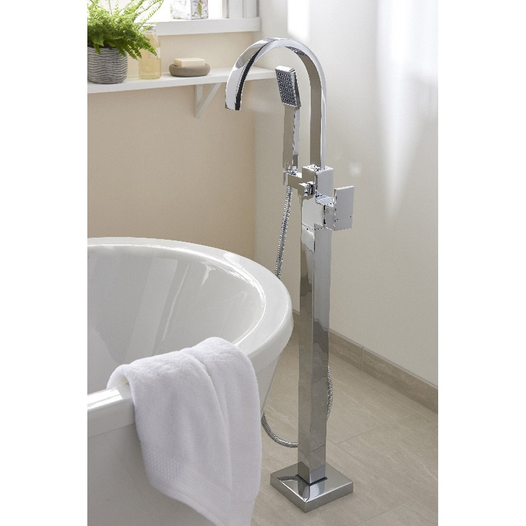 Baterie cada-dus GoodHome Kestel, monocomanda, alama, argintiu