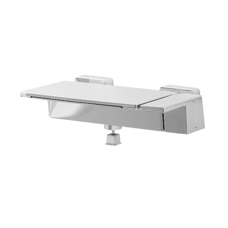 Baterie cada/dus GOODHOME Abana, monocomanda, alama, argintiu