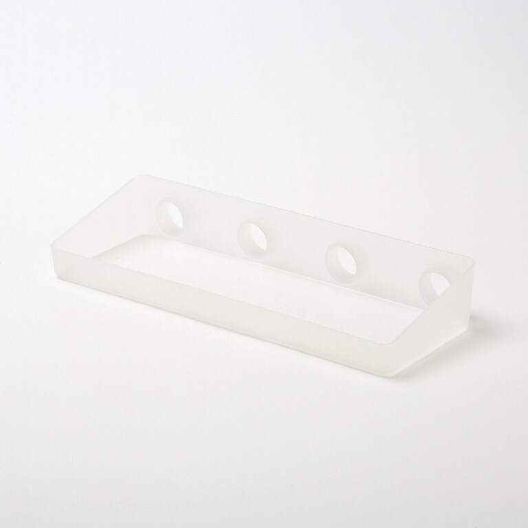 Raft, alb transparent, PP, 280 x 46 x 108 mm  GoodHome Koros