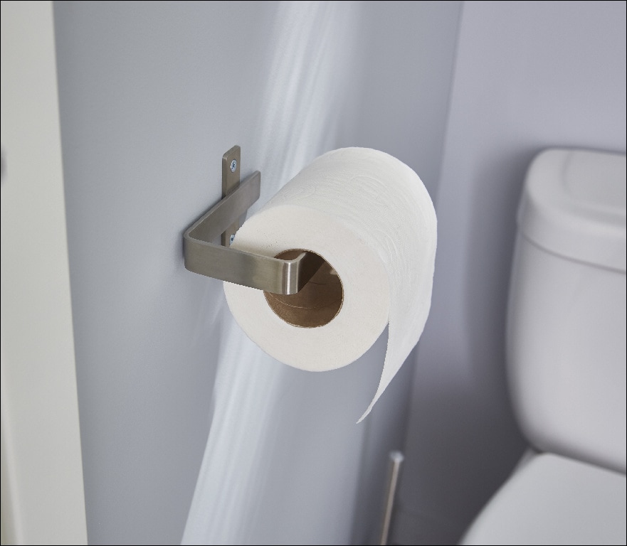 Suport hartie GOODHOME Amantea, 14 x 7 x 7 cm, otel inoxidabil, argintiu