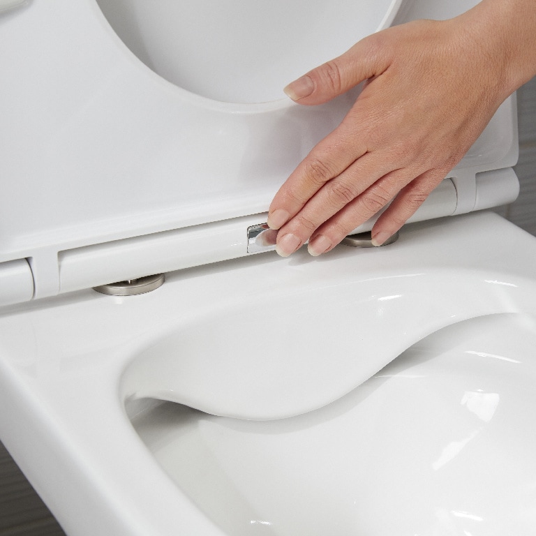 Set WC si rezervor, rotund, alb, ceramic, diamentru 10, 2 cm , 3/6 L  Cavally