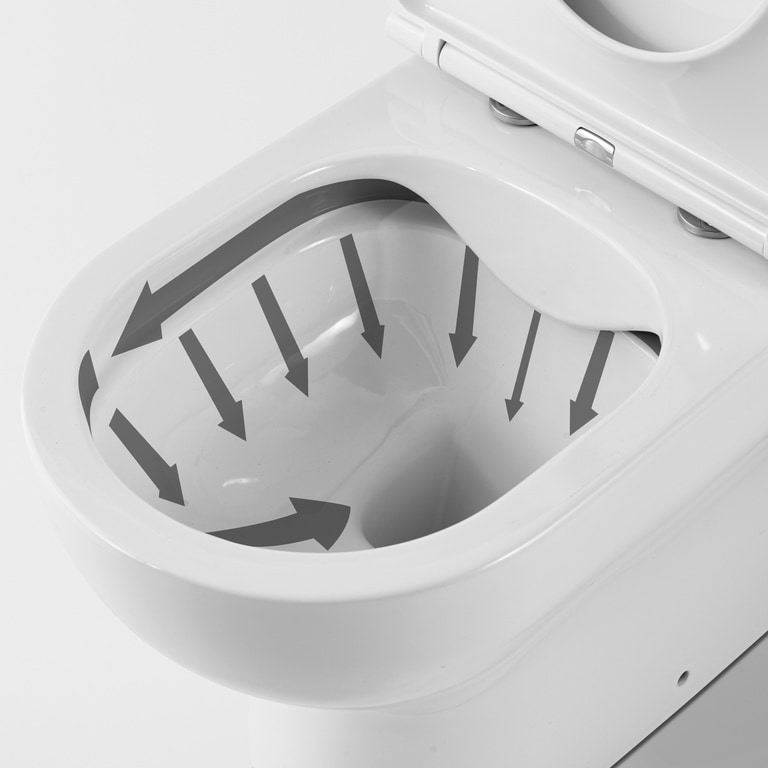 Set WC si rezervor, rotund, alb, ceramic, diamentru 10, 2 cm , 3/6 L  Cavally