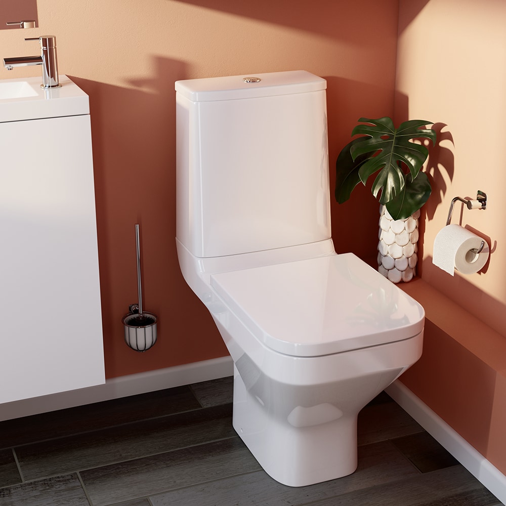 Set vas WC GOODHOME Teesta, portelan, 36 x 65 x 83 cm, rezervor 3/6 l, capac SoftClose, alb