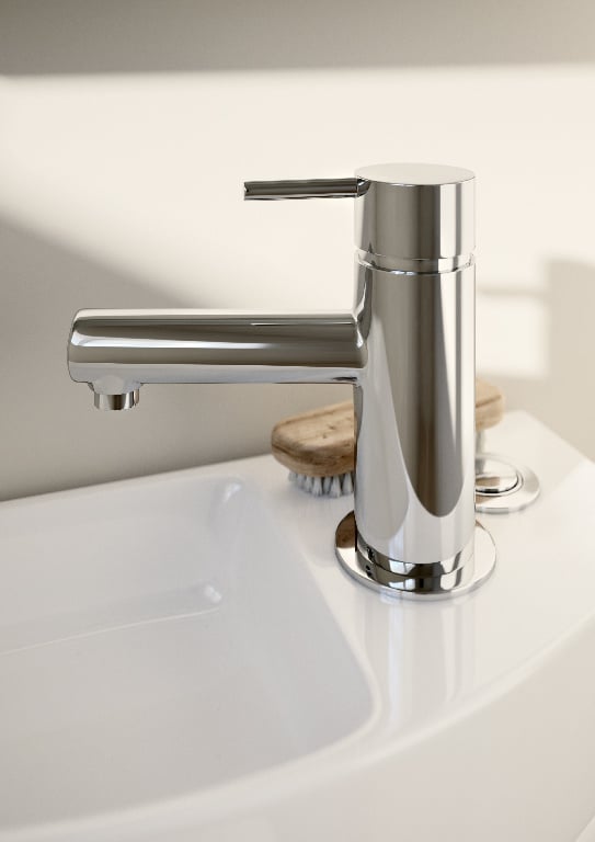 Set vas WC GOODHOME Cavally, portelan, rezervor 3/6 l, baterie lavoar, capac duroplast, alb