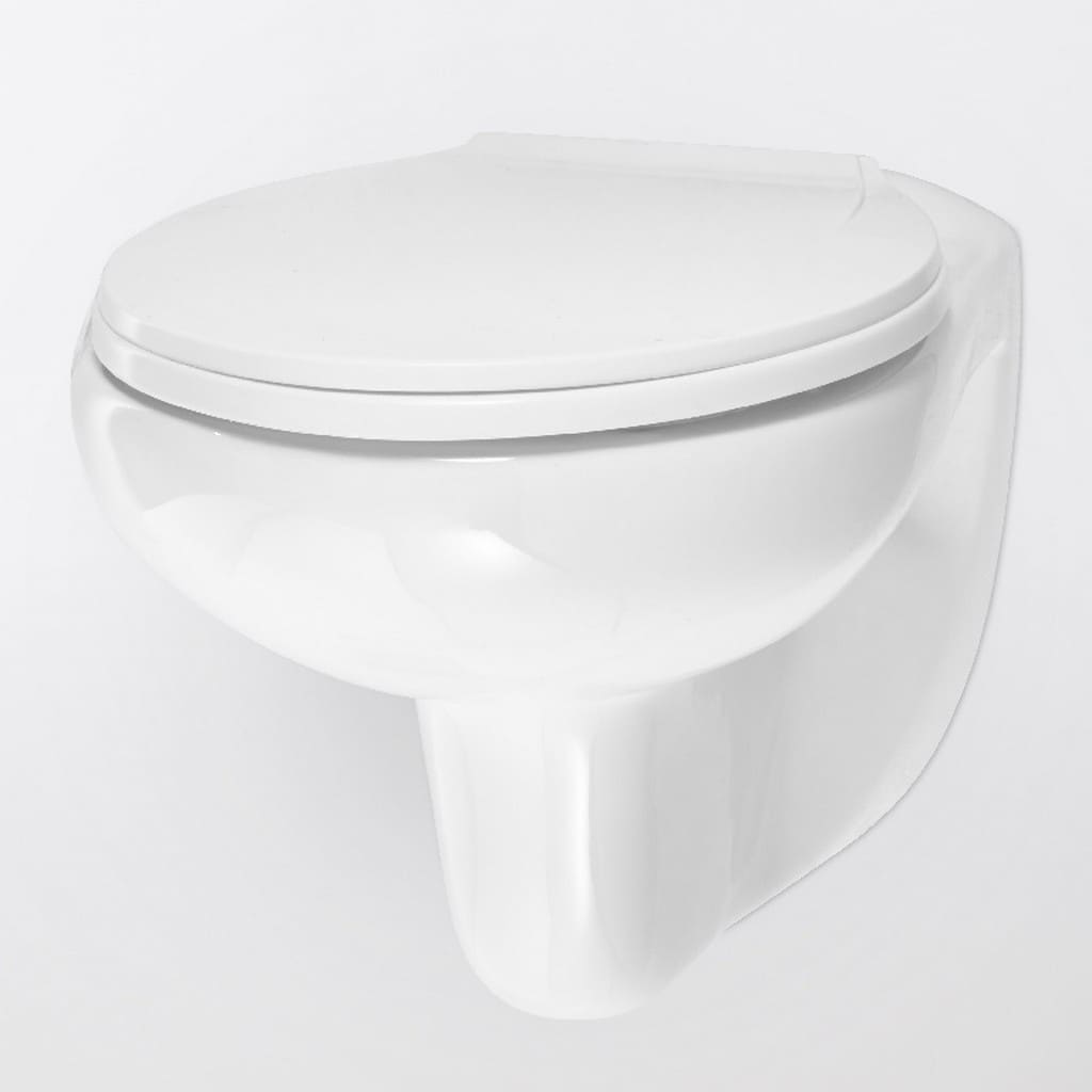 Vas WC, rotund, alb, portelan, diametru 15,5 cm 