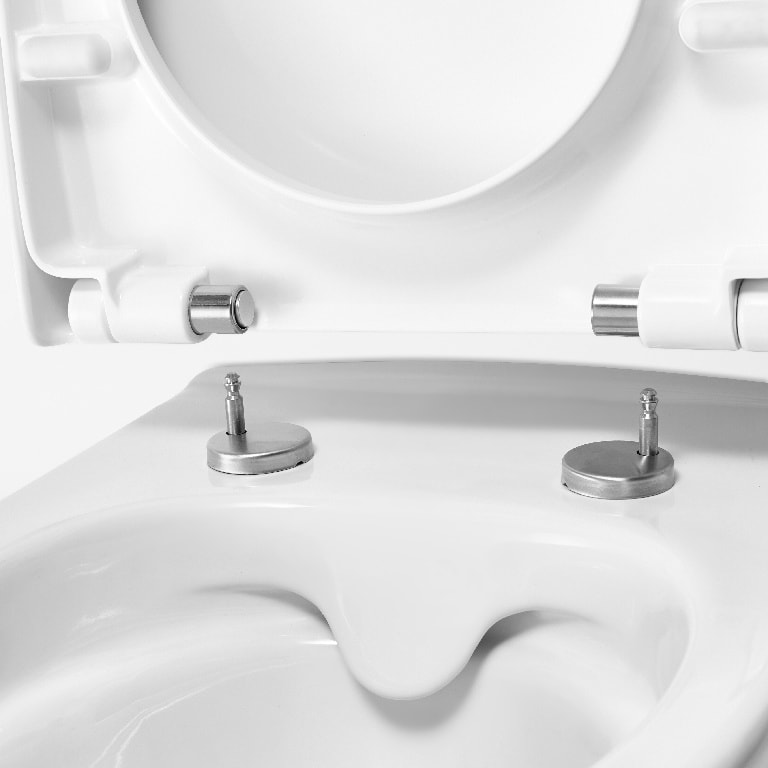 Vas WC suspendat GOODHOME Jabi, portelan, 34.5 x 51 x 36.5 cm, capac SoftClose, alb