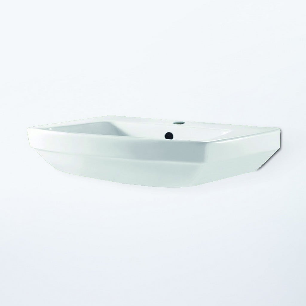 Lavoar baie GOODHOME Zapia, ceramica, 59.5 x 44 cm, alb lucios