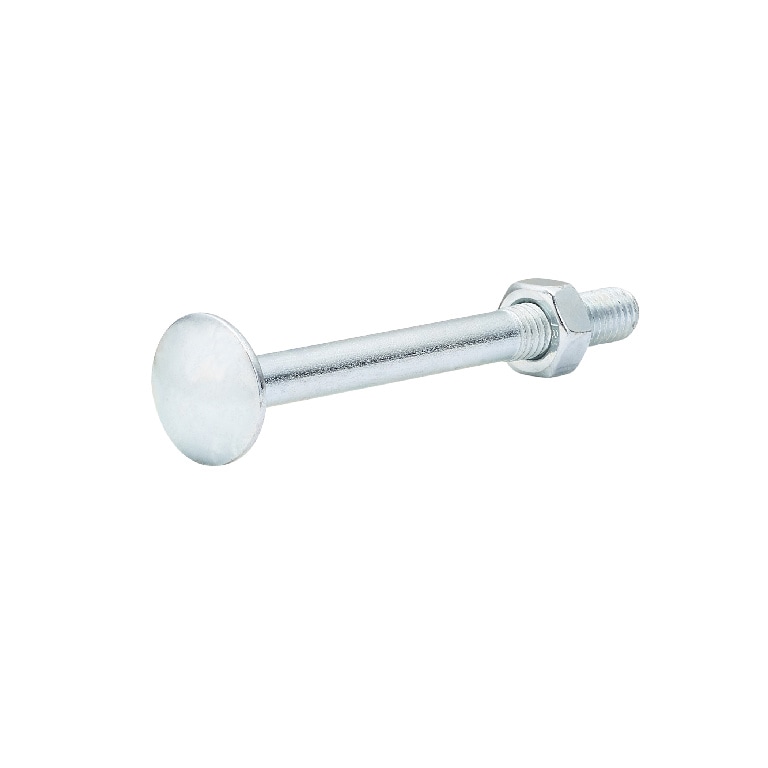 Surub cu cap bombat si gat patrat DIALL, 8 x 80 mm, otel