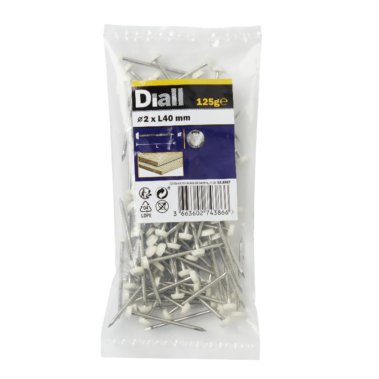 Cuie bituminoase UPVC DIALL, 2 x 40 mm, otel, 125 g 