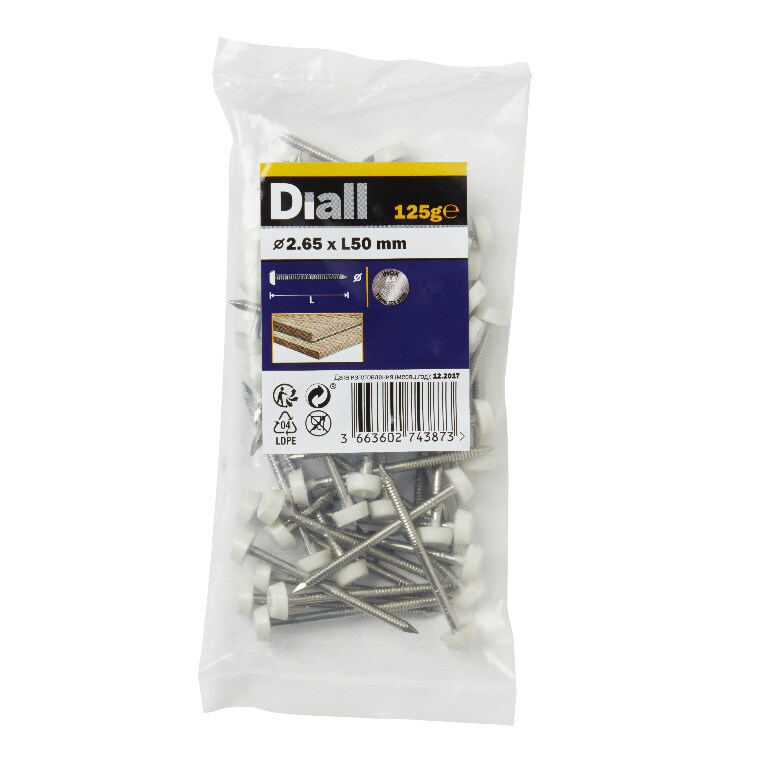 Cuie bituminoase UPVC DIALL, 2.65 x 50 mm, otel, 125g 