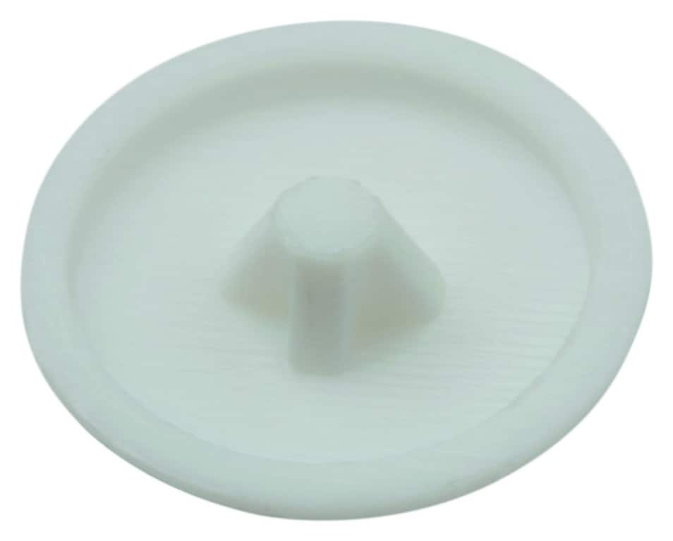 Saiba plata medie Diall, din otel-carbon, diametru 18 mm, 20 bucati, alb