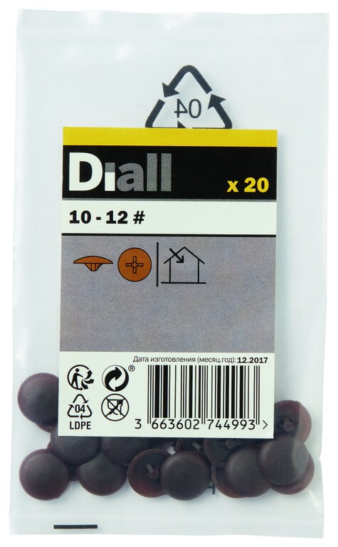 Saiba plata medie DIALL, M20, otel-carbon
