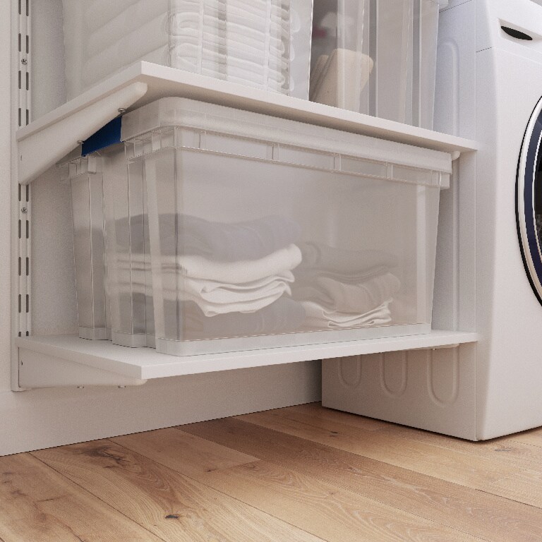 Ladita compacta, 585 x 383 x 308 mm, 50 l, transparenta 